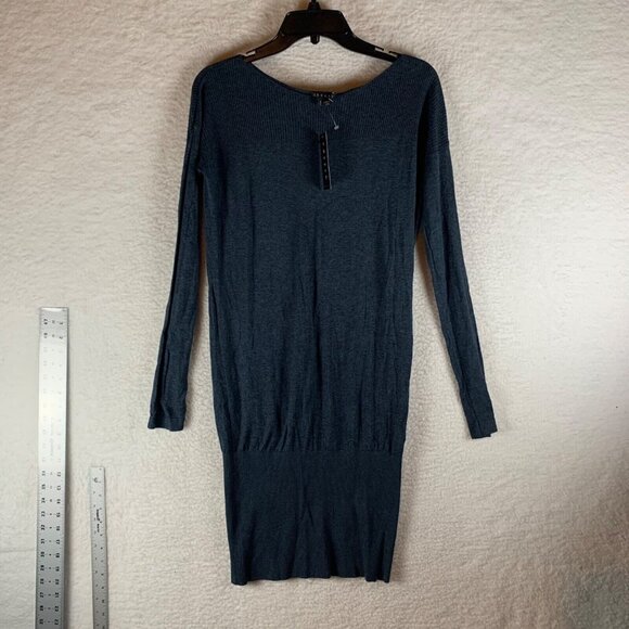 Theory Avanti Briola Women's Marine Knit Pullover Sweater Dress Linen S NWT 9198 - Picture 1 of 12